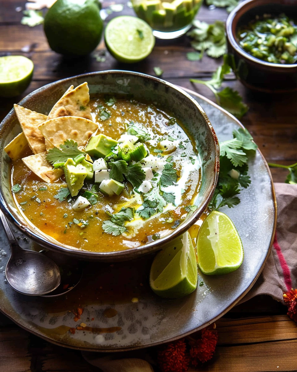 Salsa Verde Tortilla Soup