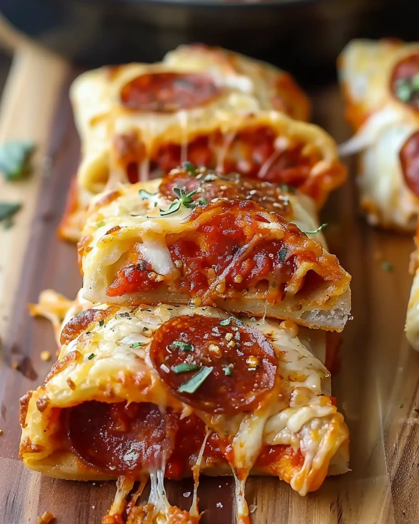 High Protein Pepperoni Pizza Rolls