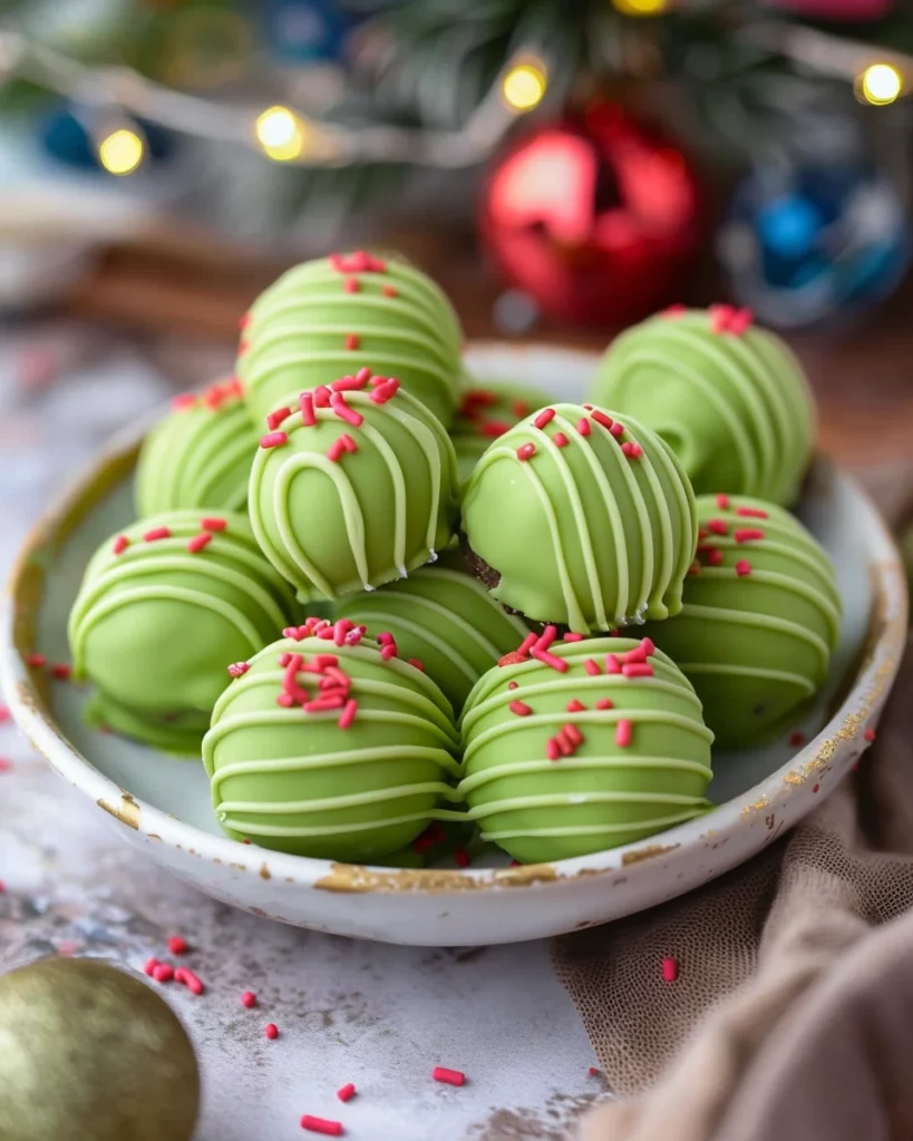 No-Bake Grinch Oreo Truffles Recipe
