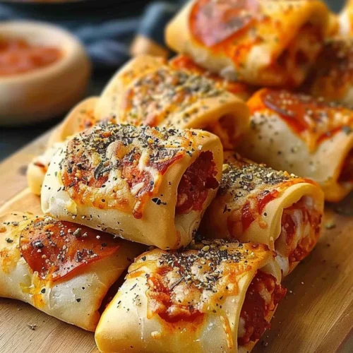 High Protein Pepperoni Pizza Rolls