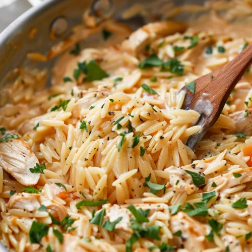 Creamy Orzo With Chicken