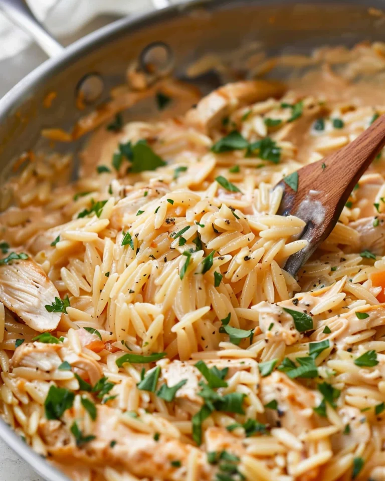 Creamy Orzo With Chicken