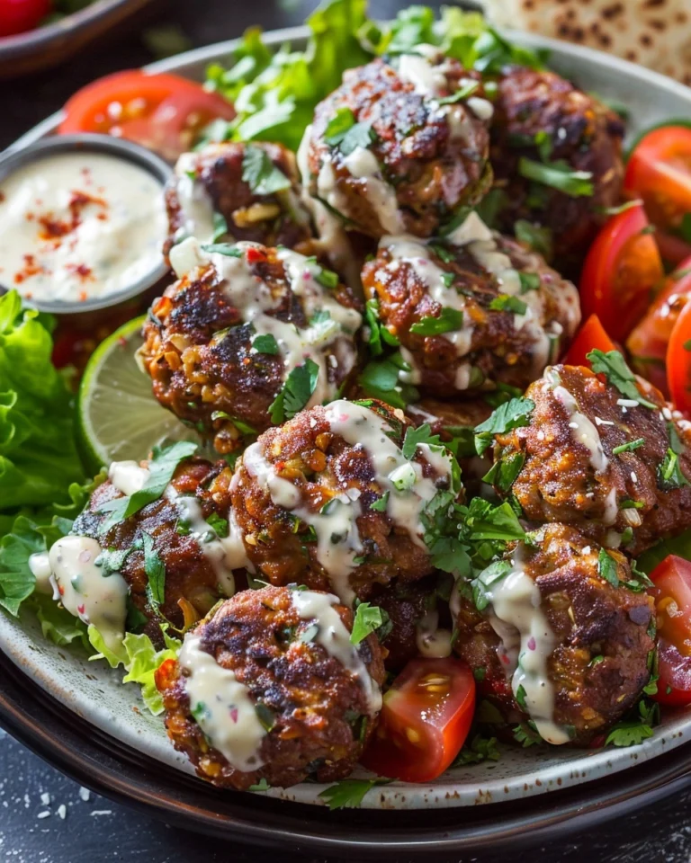 Baked Kofta Patties with Tahini Sauce
