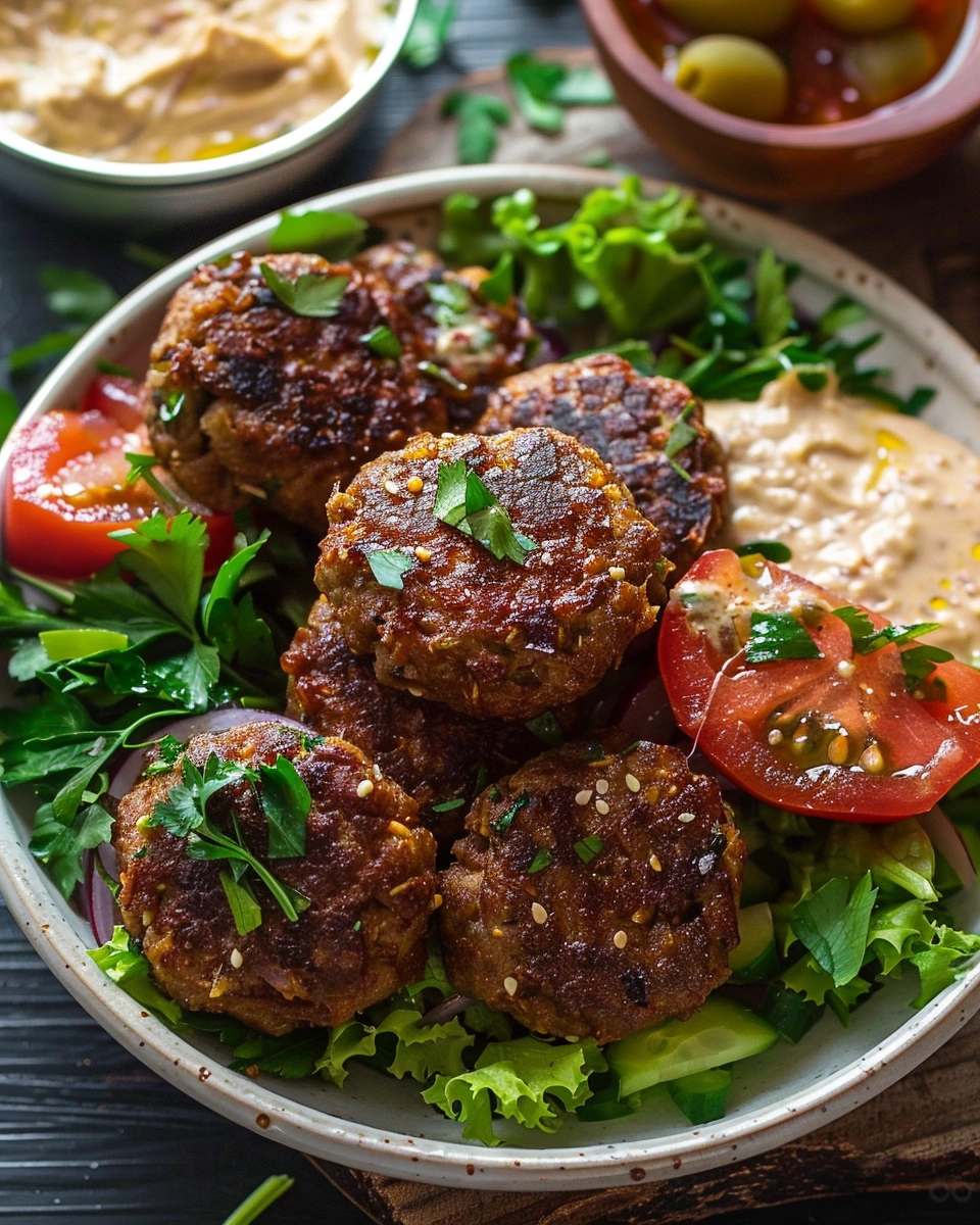 Baked Kofta Patties with Tahini Sauce