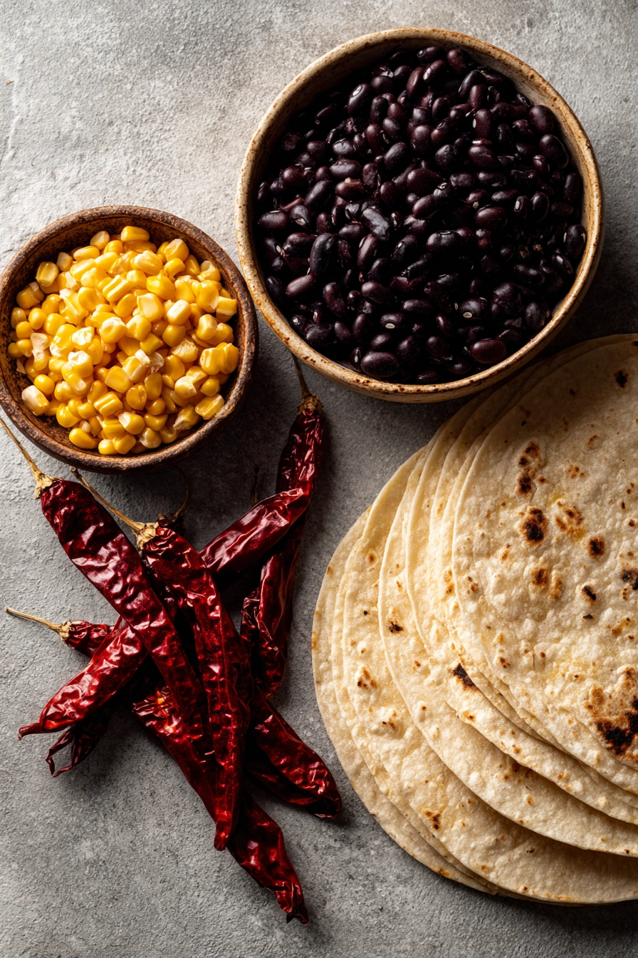 Vegetarian Tortilla Soup Ingredients