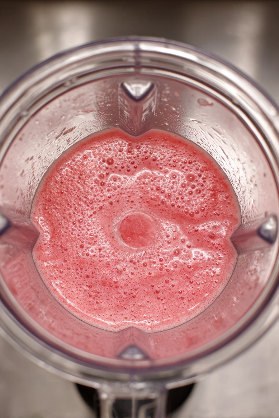 Strawberry Lemonade Smoothie Process