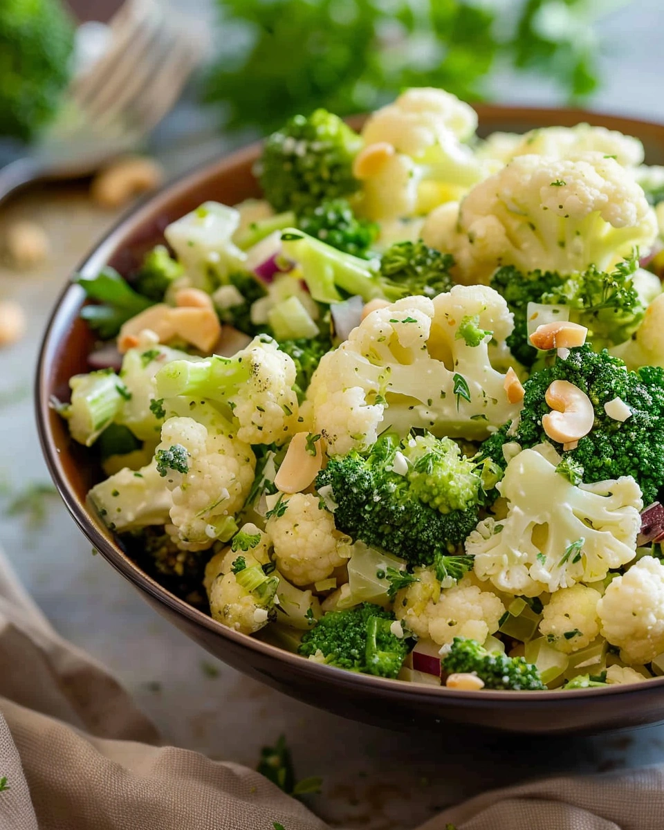 Broccoli Cauliflower Salad