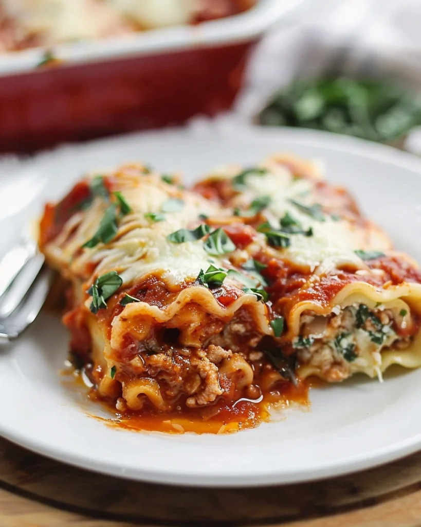 Skinny Lasagna Rolls