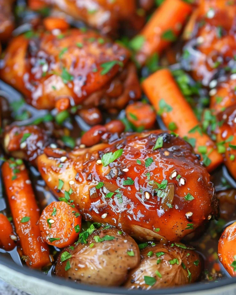 Slow Cooker Honey Garlic Chicken and Veggies