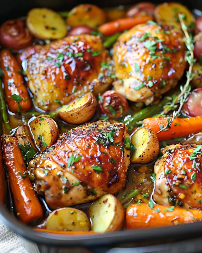 Slow Cooker Honey Garlic Chicken and Veggies