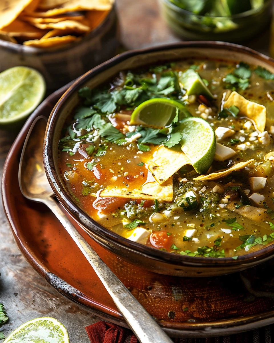 Salsa Verde Tortilla Soup