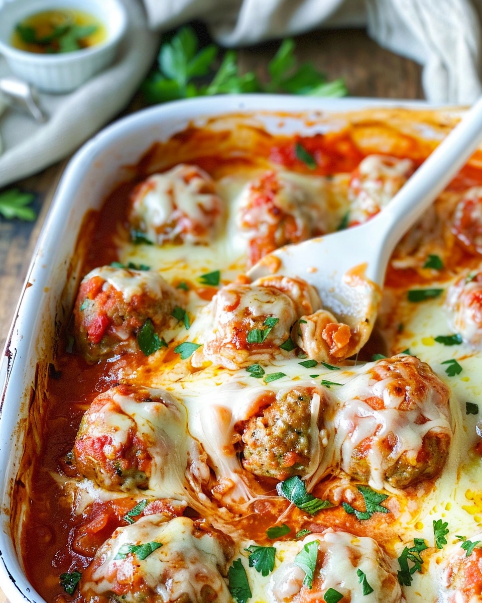 Baked Meatballs Parmesan