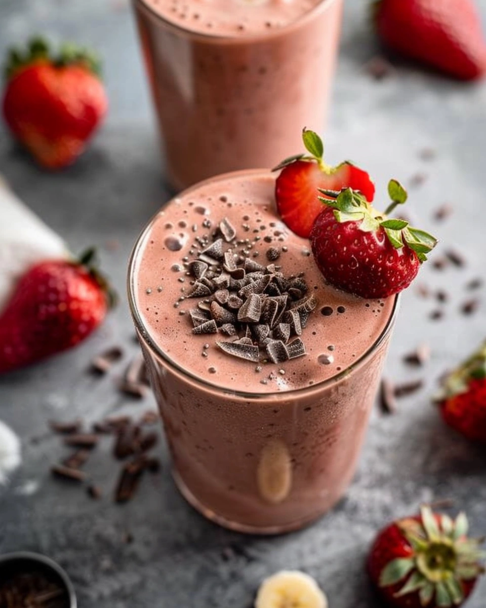 Chocolate Strawberry Banana Smoothie