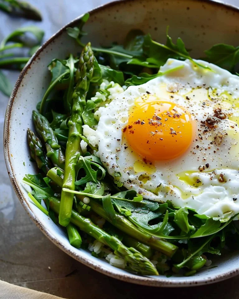 Arugula and Asparagus Breakfast Bowl