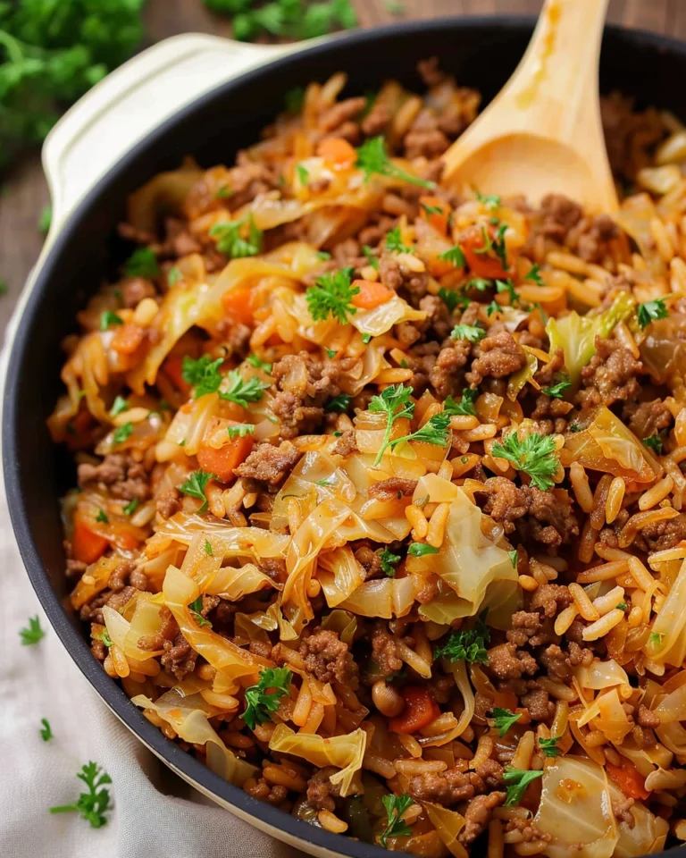 Cabbage Ground Beef and Rice