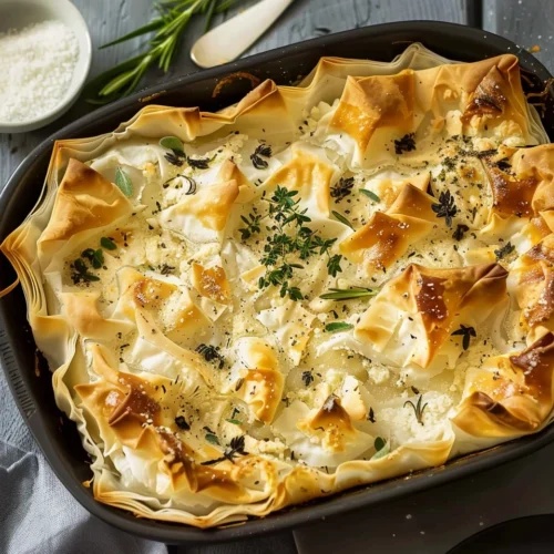 Cheese and Herb Filo Pie