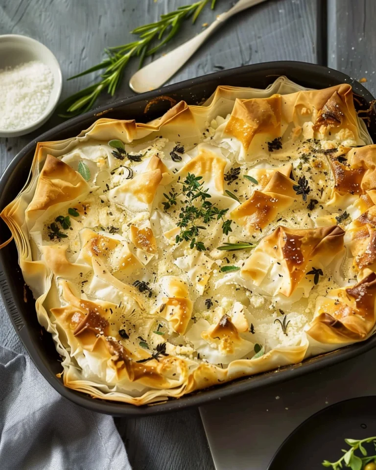 Cheese and Herb Filo Pie