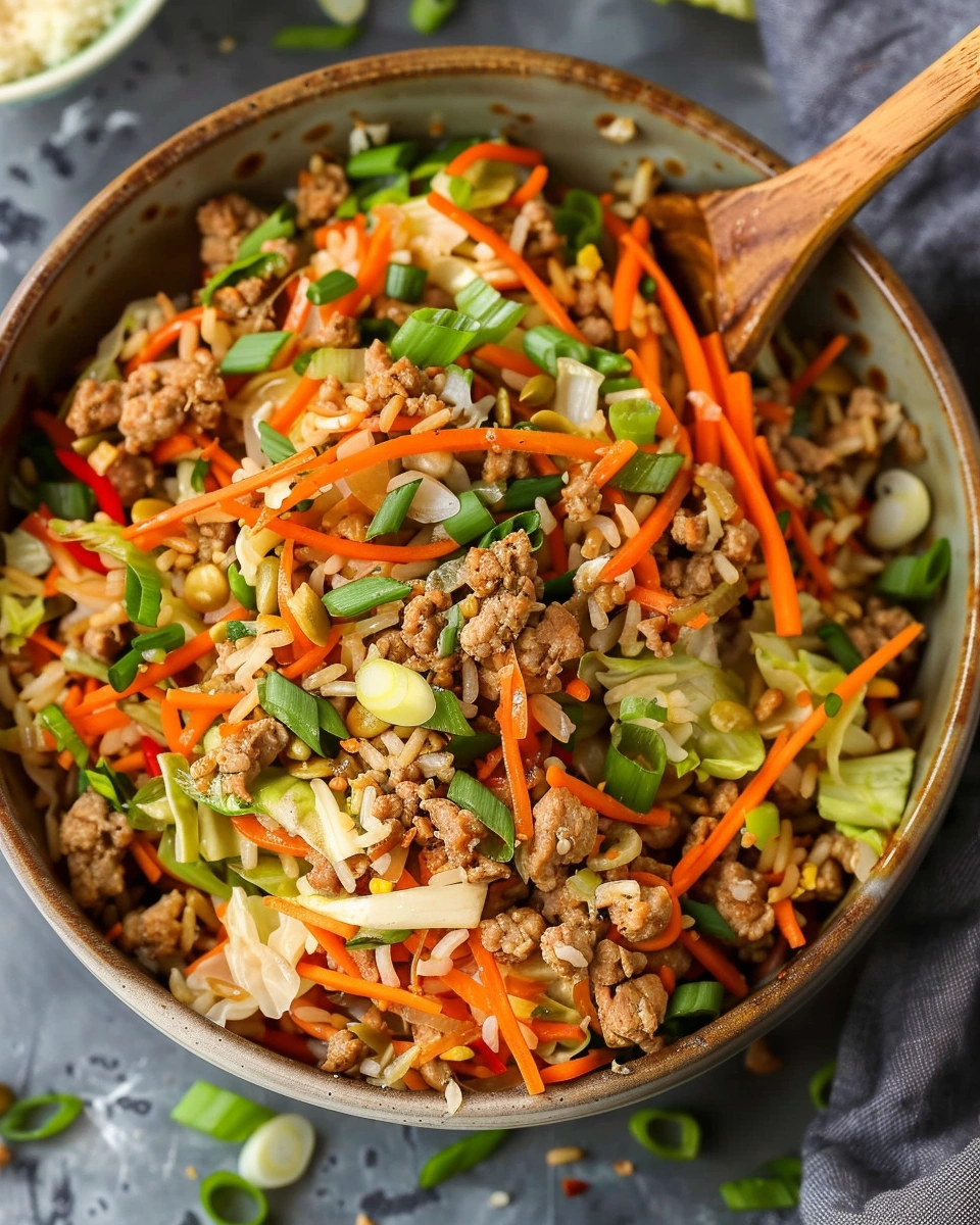Ground Turkey Egg Roll Bowls