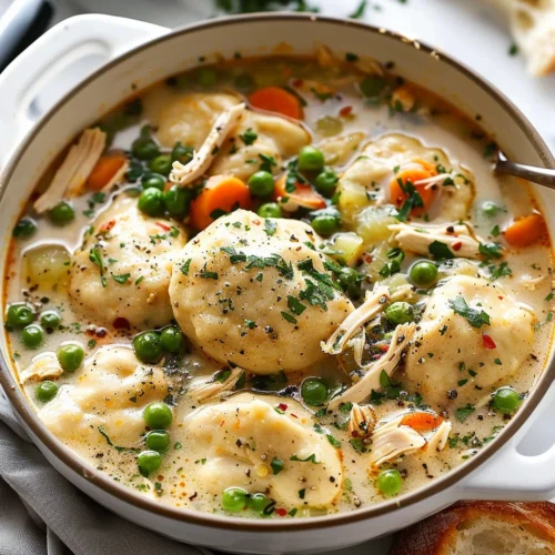 One Pot Chicken Dumpling Soup With Refrigerated Biscuit Dough