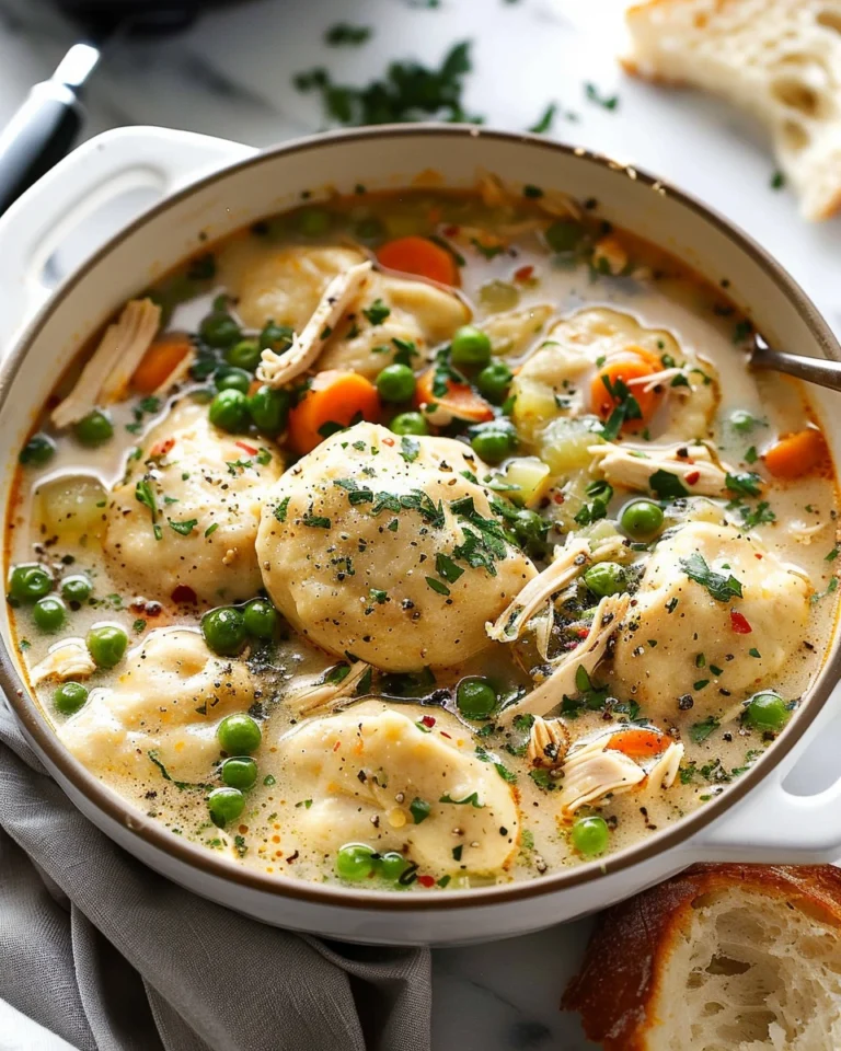 One Pot Chicken Dumpling Soup With Refrigerated Biscuit Dough