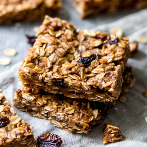 Soft Oatmeal Raisin Cookie Granola Bars