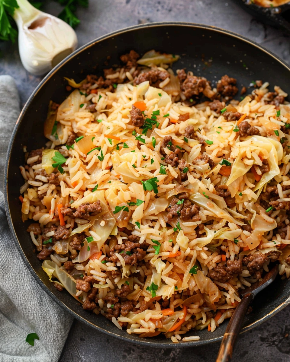 Cabbage Ground Beef and Rice