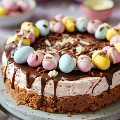 No-Bake Cadbury Mini Egg Cheesecake