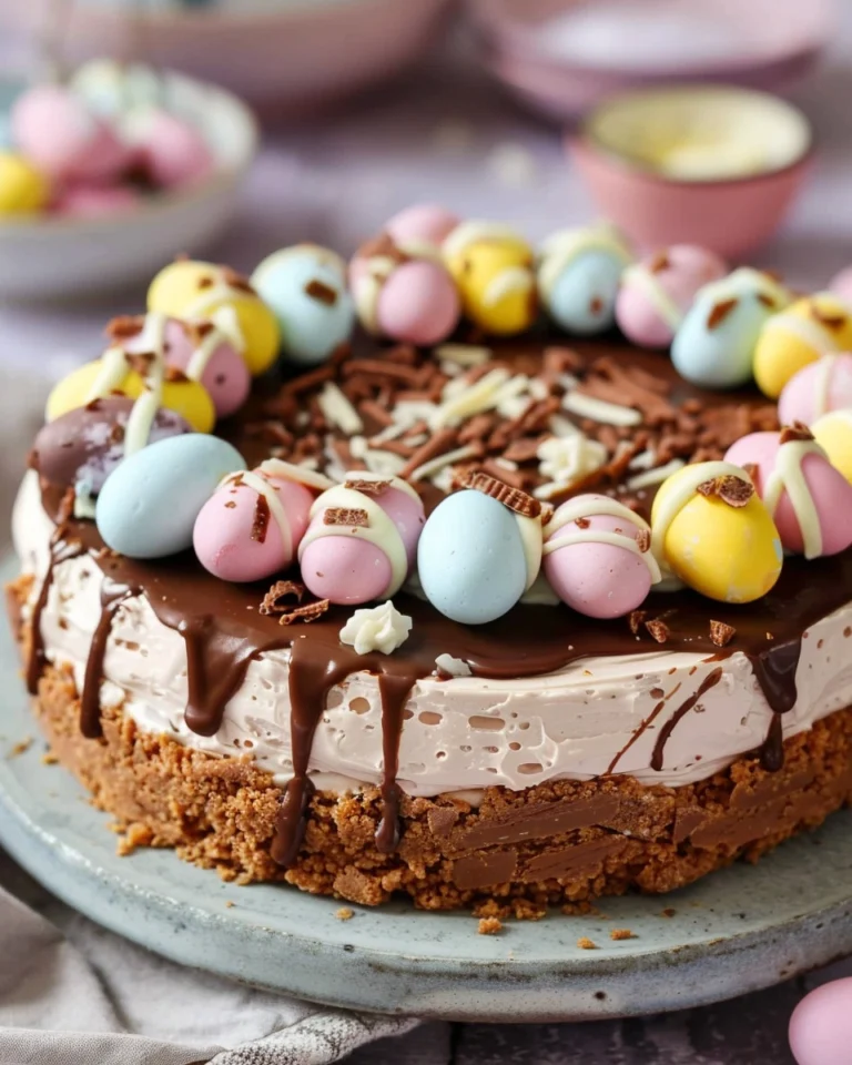 No-Bake Cadbury Mini Egg Cheesecake