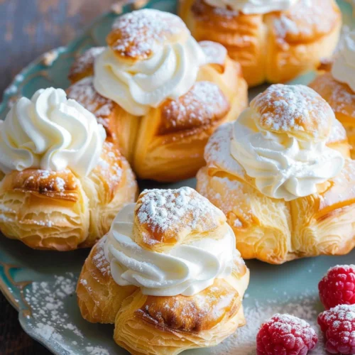 Mini Cream Puffs with Vanilla Custard