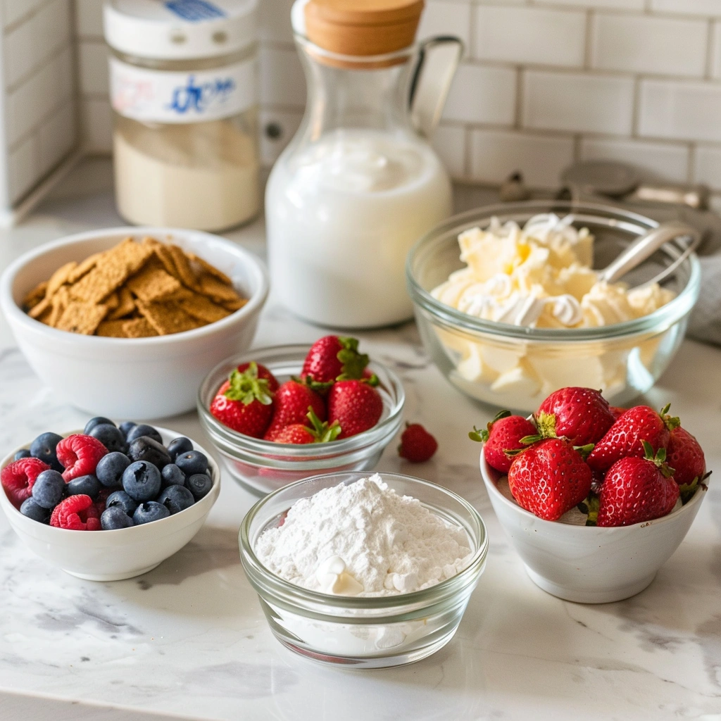Spring No-Bake Mini Cheesecakes Ingredients