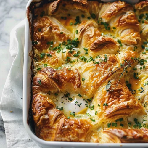 Egg and Croissant Brunch Bake
