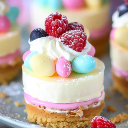 Spring No-Bake Mini Cheesecakes