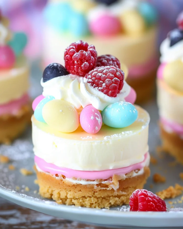 Spring No-Bake Mini Cheesecakes