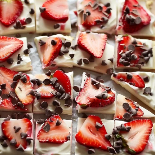 Strawberry-Chocolate Greek Yogurt Bark