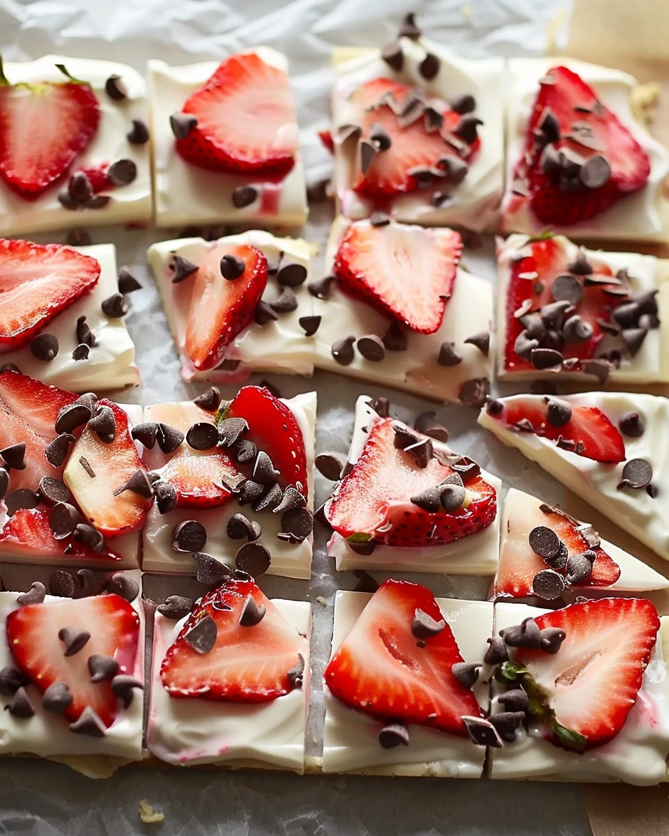 Strawberry-Chocolate Greek Yogurt Bark
