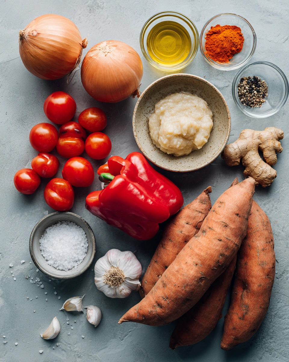 Roasted Tomato and Red Pepper Soup Ingredients