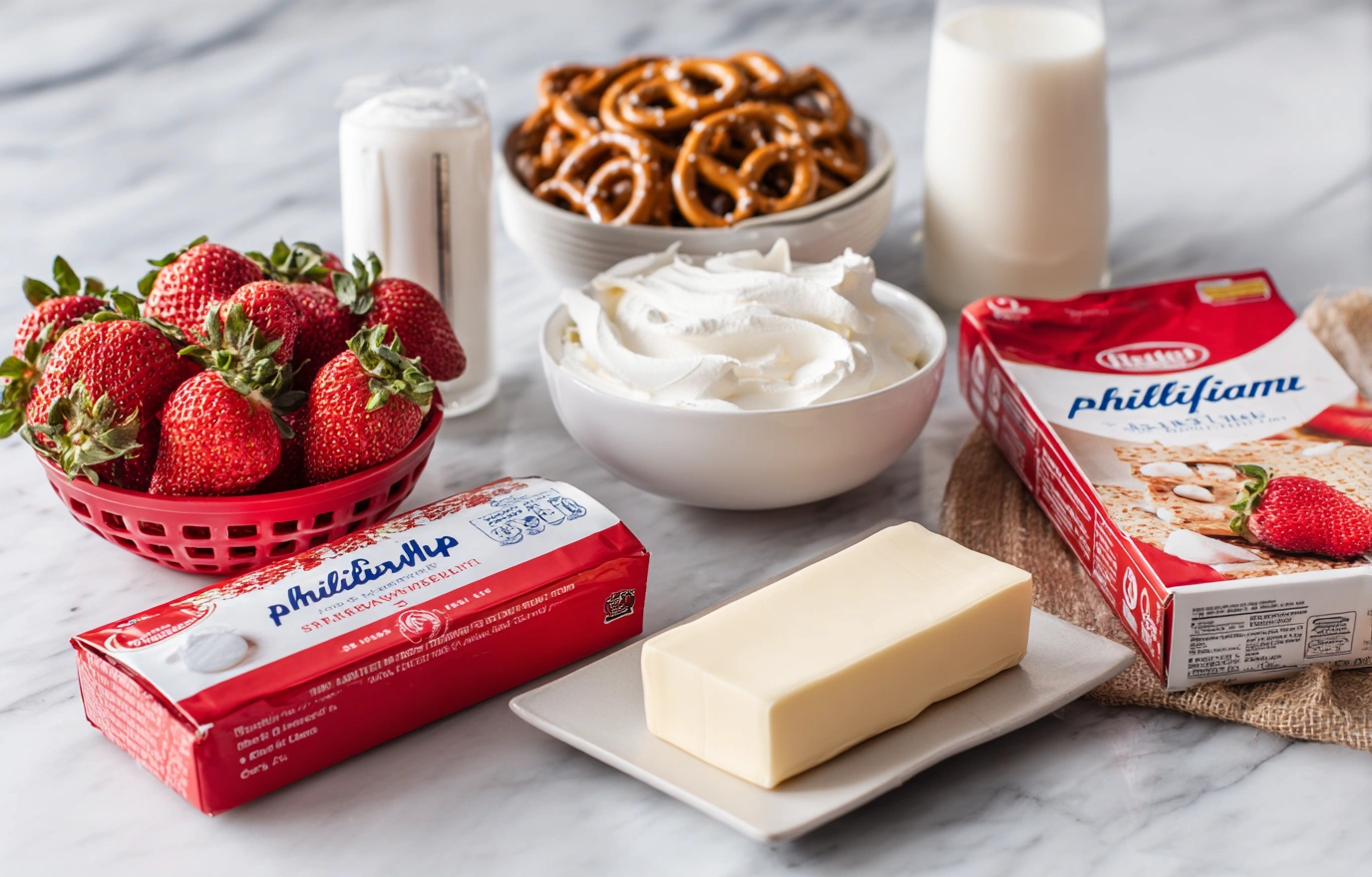 Strawberry Pretzel Salad Ingredients