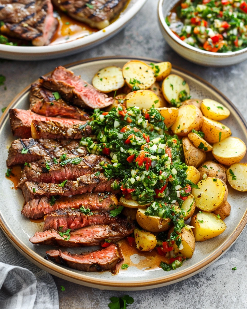Steak and Potatoes with Chimichurri Salsa That’s Fresh, Juicy, and Flavor-Packed