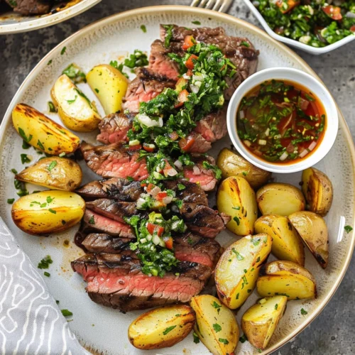 Steak and Potatoes with Chimichurri Salsa That’s Fresh, Juicy, and Flavor-Packed