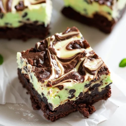 Mint Cream Cheese Brownies