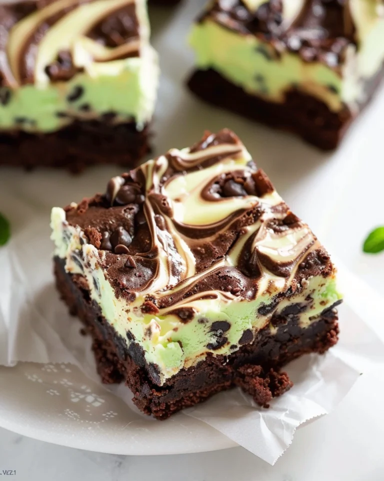 Mint Cream Cheese Brownies