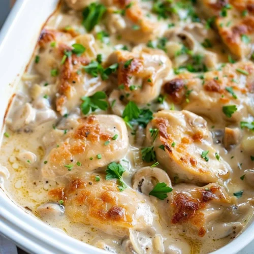 creamy mushroom chicken casserole