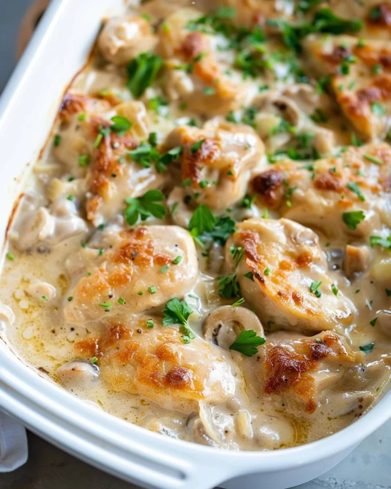 creamy mushroom chicken casserole