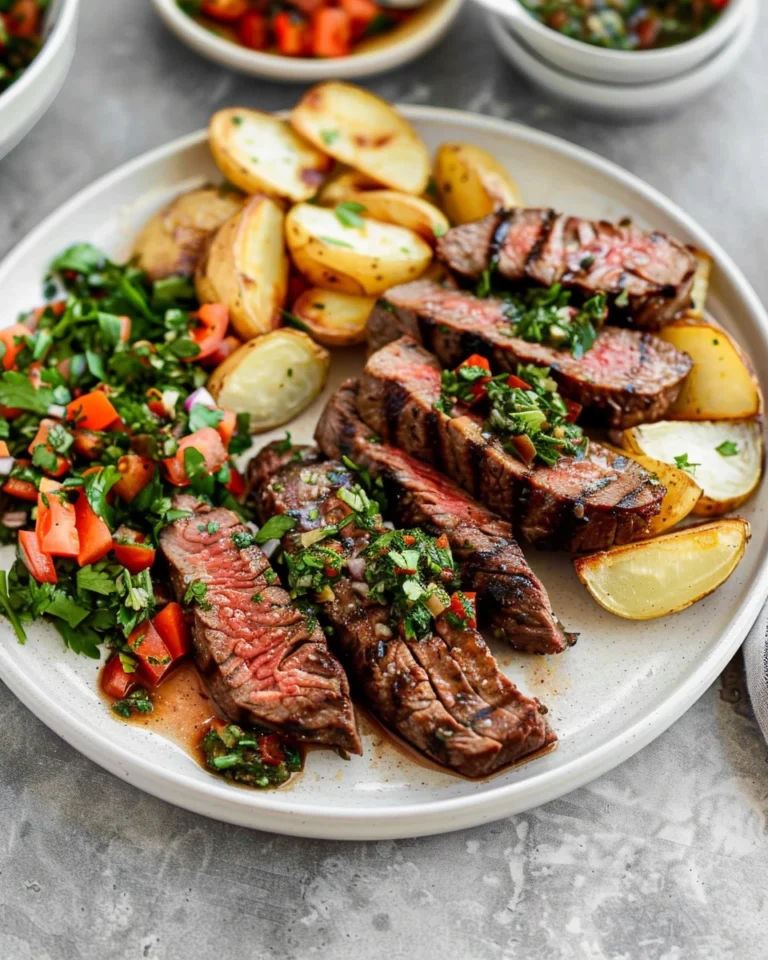 Steak and Potatoes with Chimichurri Salsa That’s Fresh, Juicy, and Flavor-Packed