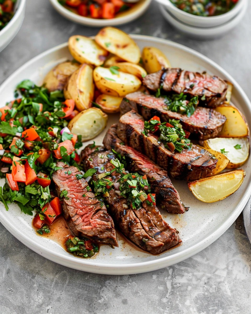 Steak and Potatoes with Chimichurri Salsa That’s Fresh, Juicy, and Flavor-Packed