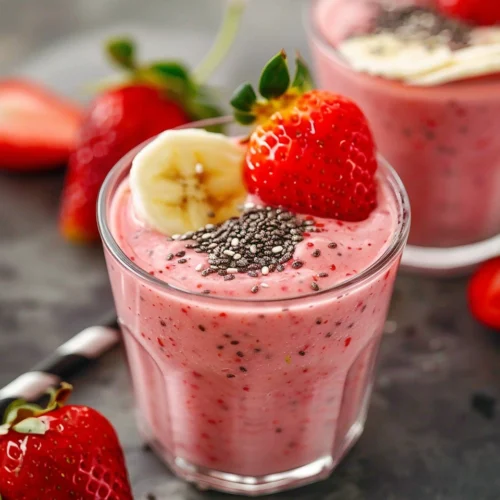 Creamy Strawberry Chia Seed Smoothie