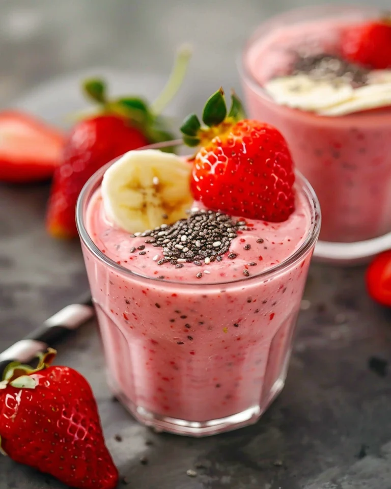Creamy Strawberry Chia Seed Smoothie