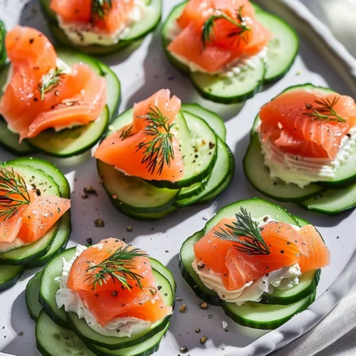 Cucumber Salmon Bites