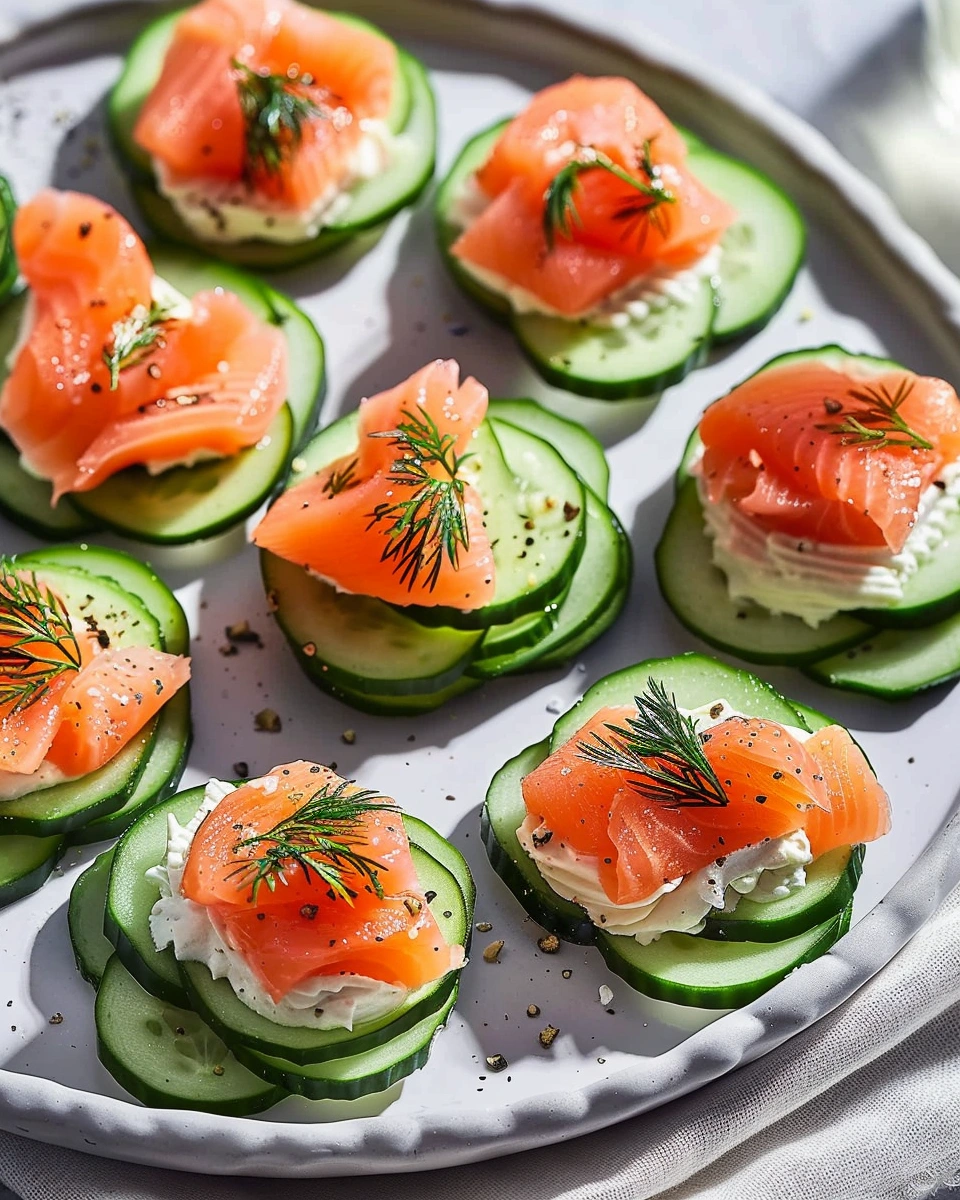 Cucumber Salmon Bites