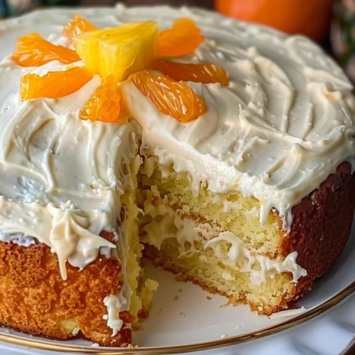 Orange Cake with Pineapple Icing